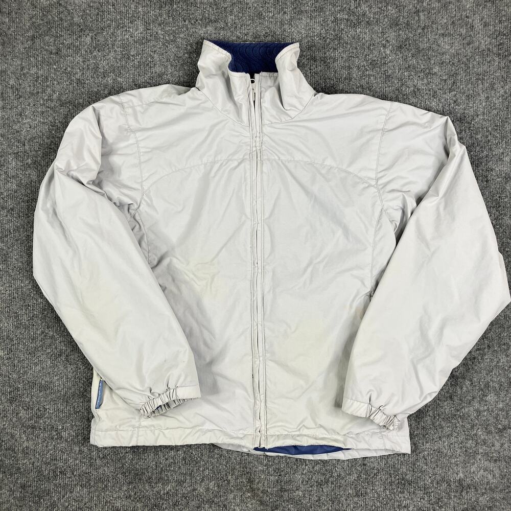 Columbia Jacket Womens Medium White Blue Fleece Lined‎ Interchange 3-in-1 Coat